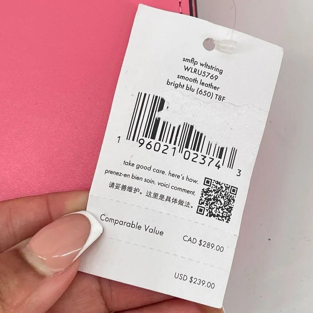 Kate Spade New York Snap With String Pink Leather Crossbody Bag NWT WLRU5769 - Picture 12 of 14